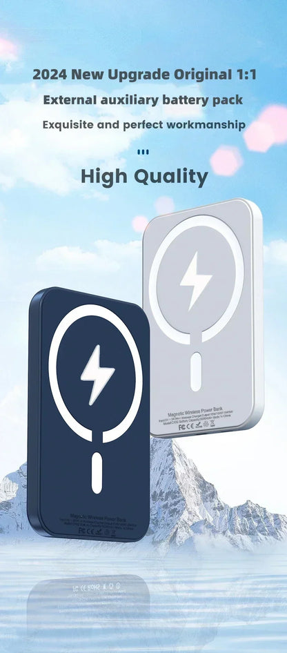 50000mAh Magnetic Wireless Power Bank – Fast Charging Portable Battery Pack