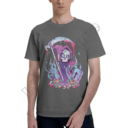 Pastel Goth Grim Reaper T-Shirt – Kawaii Occult Streetwear Tee