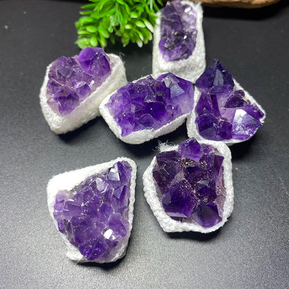 ST77-1 Natural Raw Amethyst Quartz Cluster – Healing Crystal Specimen for Décor & Crafts
