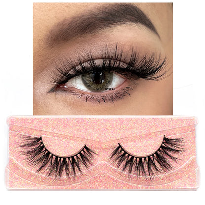 3D Mink Lashes – Fluffy Crisscross Wispy Strip Lashes 1 Soft Box