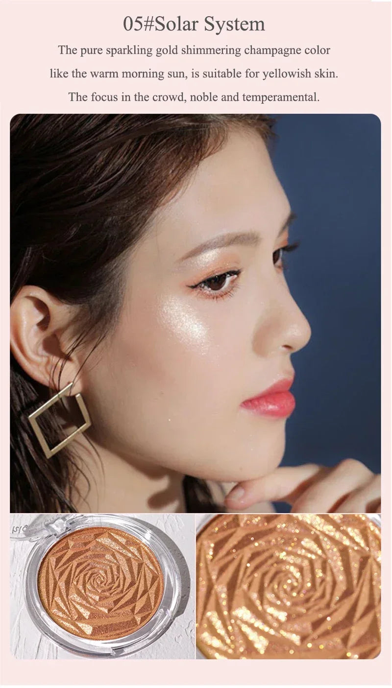 6-Color Diamond Highlighter Powder Palette