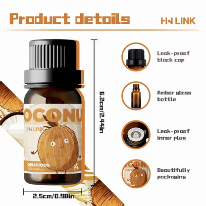 10ml Coconut Essential Oil – Aromatherapy & Body Care