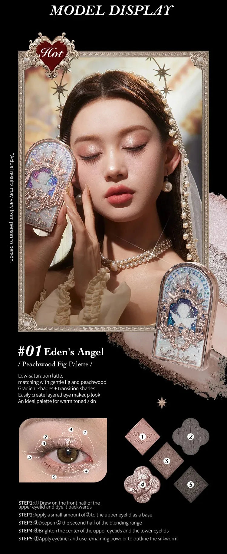 Little Angel 9-Color Eyeshadow Palette – Shimmer & Glitter Finishes