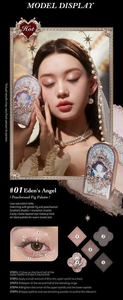 Little Angel 9-Color Eyeshadow Palette – Shimmer & Glitter Finishes