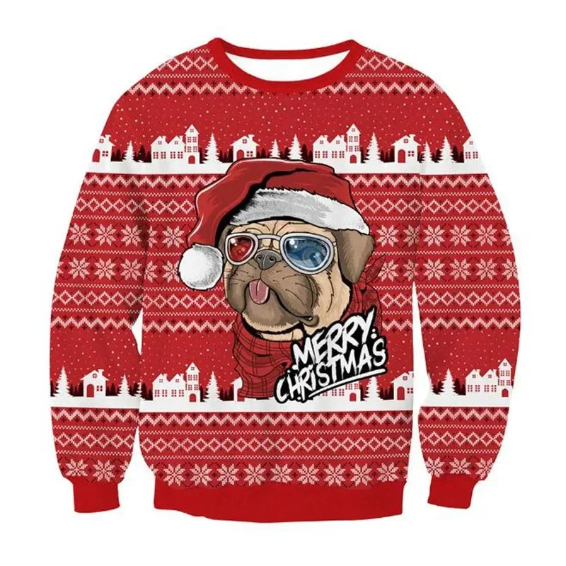 3D Funny Christmas Sweater – Green Holiday Jumper for Party & Festive Wear