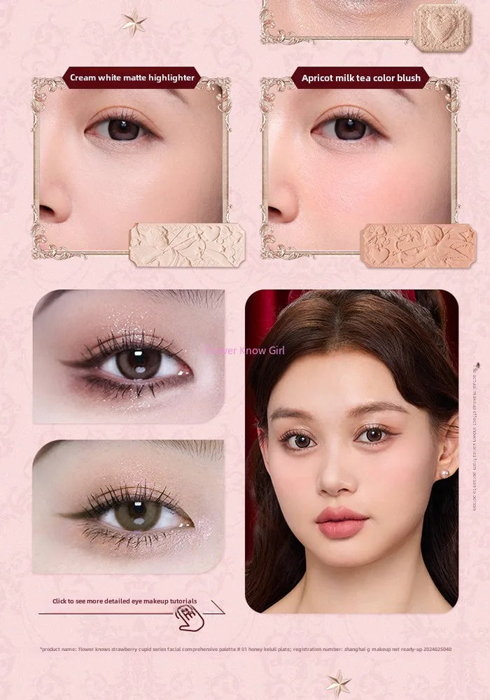 Strawberry Cupid Complexion Palette – Blush, Eyeshadow, Highlighter & Bronzer