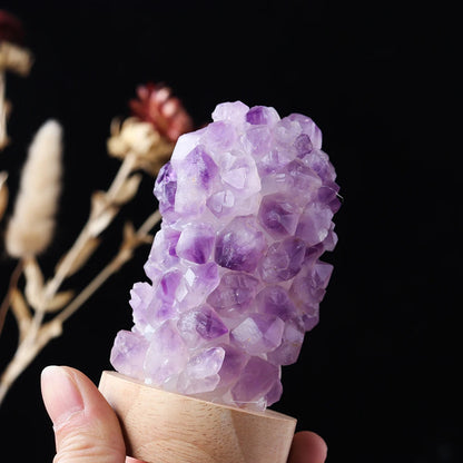 Crystal Wishing Lamp – Natural Amethyst Glow for Calm &amp; Intention