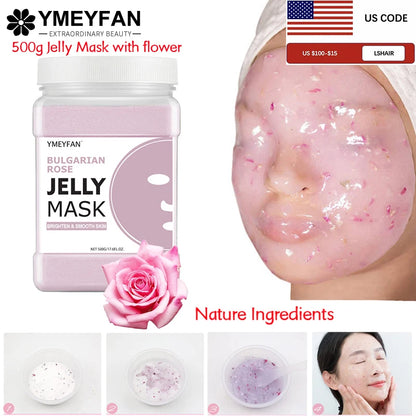 Professional Jelly Face Mask Powder – Hyaluronic Acid Hydrating & Whitening Peel Mask 💆‍♀️✨