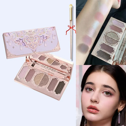 6-Color Diamond Shiny Highlighter Palette – Contour, Brighten &amp; Glow