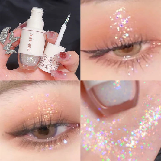 Bear Bowling Ball Liquid Eyeshadow – Super Sparkle Pearl Glitter Eye Makeup