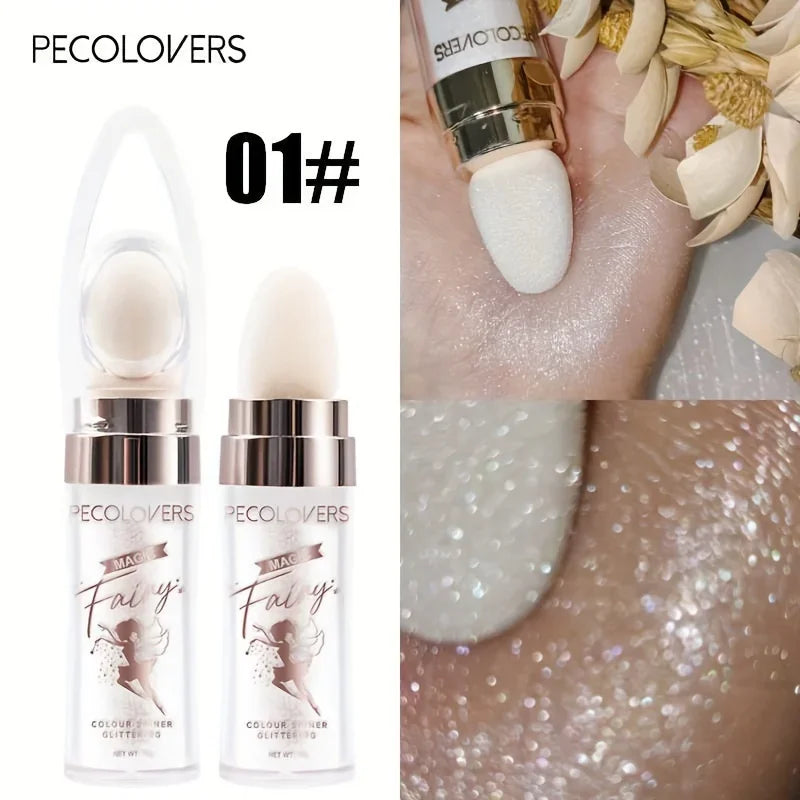 Shimmer Fairy Powder Highlighter – Loose Glitter Wand for Face & Body Glow