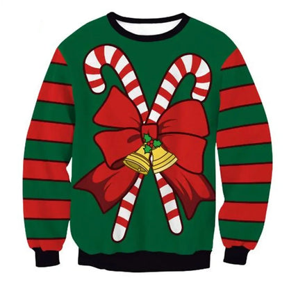 3D Funny Christmas Sweater – Green Holiday Jumper for Party & Festive Wear