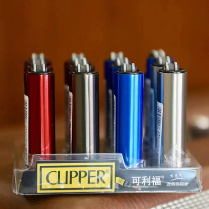 24-Piece Clipper-Style Butane Lighter Set – Refillable with Pattern Designs