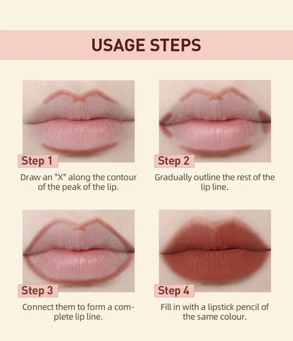 2PCS Matte Lipstick & Lip Liner Set