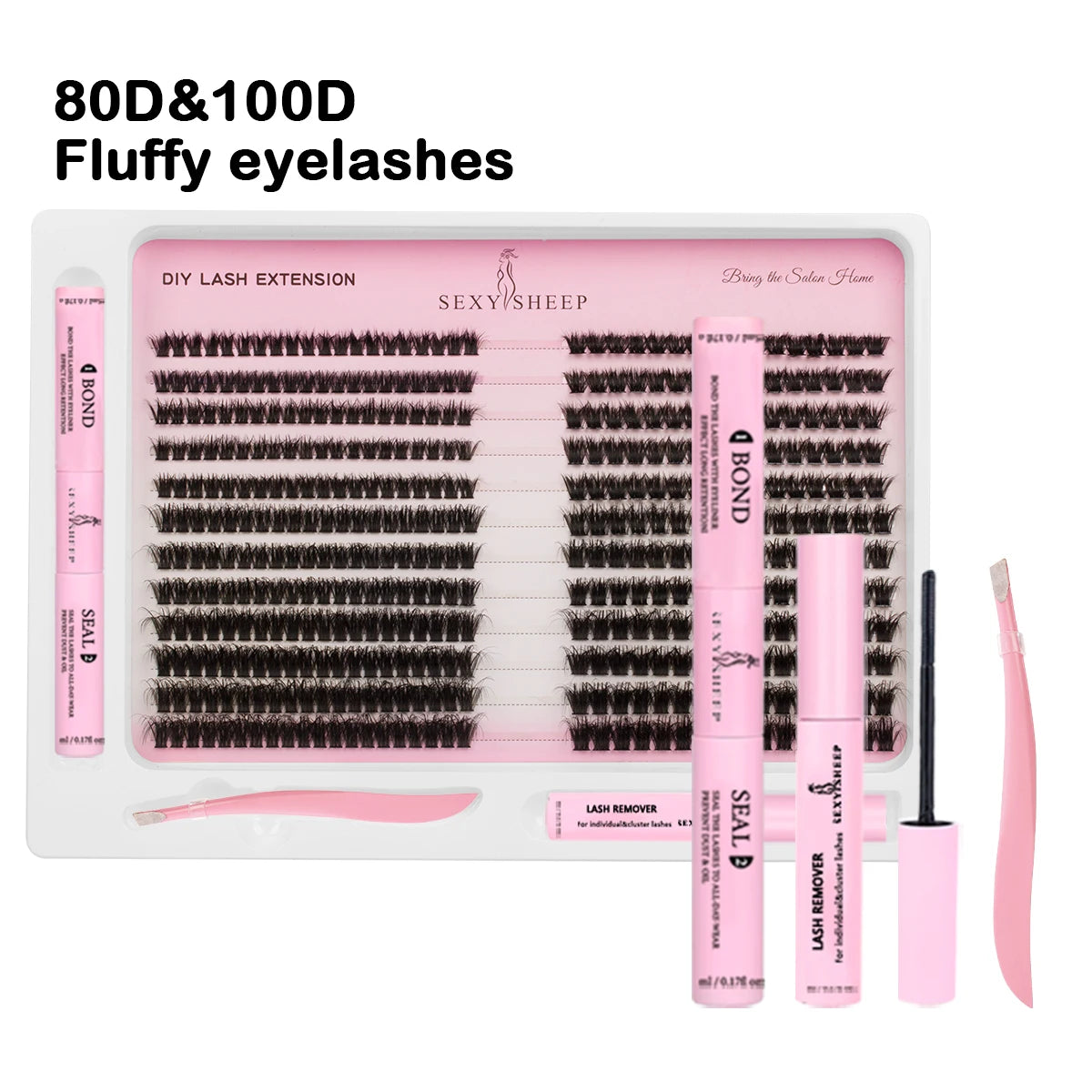 480-Piece DIY Lash Extension Kit (Mixed Volume Clusters)