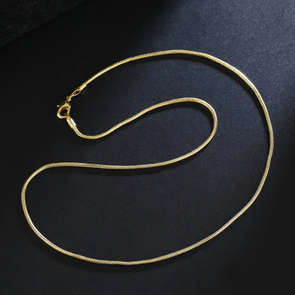 18K Gold Snake Chain Necklace – Unisex Fine Jewelry