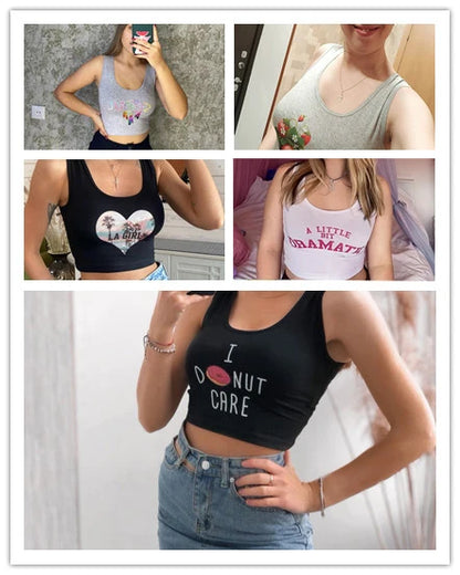 Hotwife Graphic Crop Tank Top
