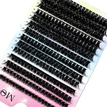 DIY 5D Fluffy Lash Clusters – 80D D-Curl Wispy Extensions (280pcs)