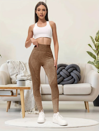 Seamless High-Waist Yoga Leggings – Quick-Dry Fitness Pants