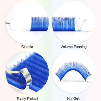 Glow-in-the-Dark Neon UV Lash Extensions – Fluorescent Color Faux Mink CC Curl