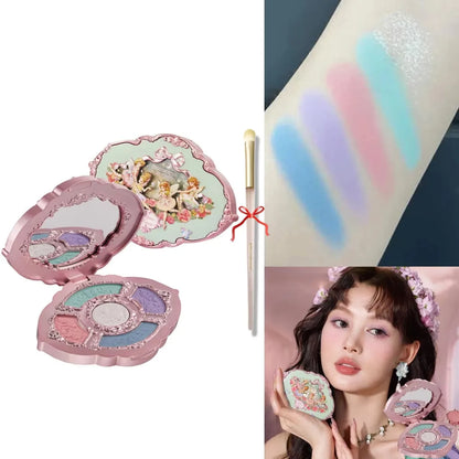 6-Color Diamond Shiny Highlighter Palette – Contour, Brighten &amp; Glow