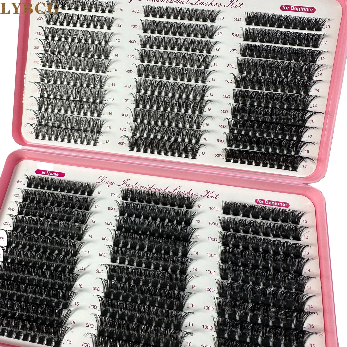 0.07mm Soft Fluffy Lash Clusters – 30D–100D Volume Extensions (570pcs)