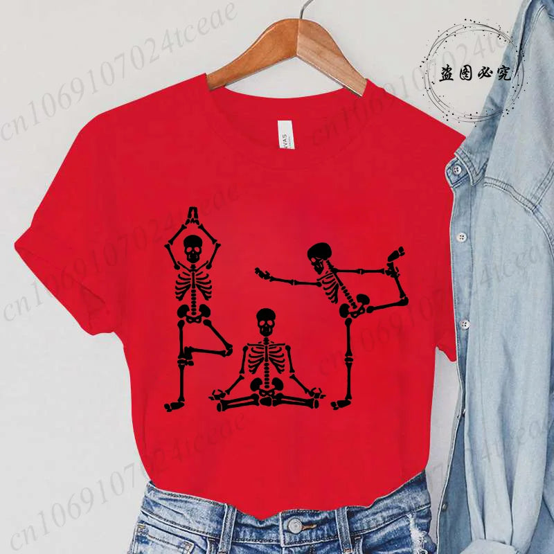 Skeleton Yoga Funny Halloween Shirt