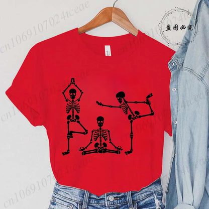 Skeleton Yoga Funny Halloween Shirt