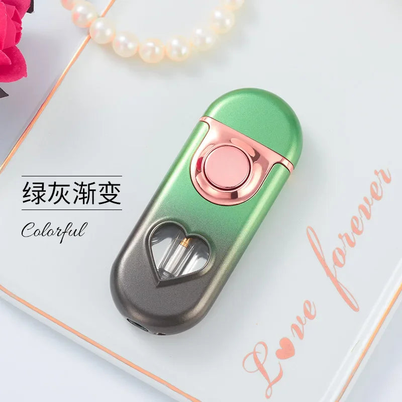 Double Flame LED Butane Metal Lighter