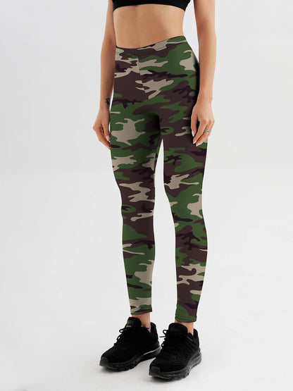 Camouflage High-Waist Leggings – Fitness Push-Up Gym Pants