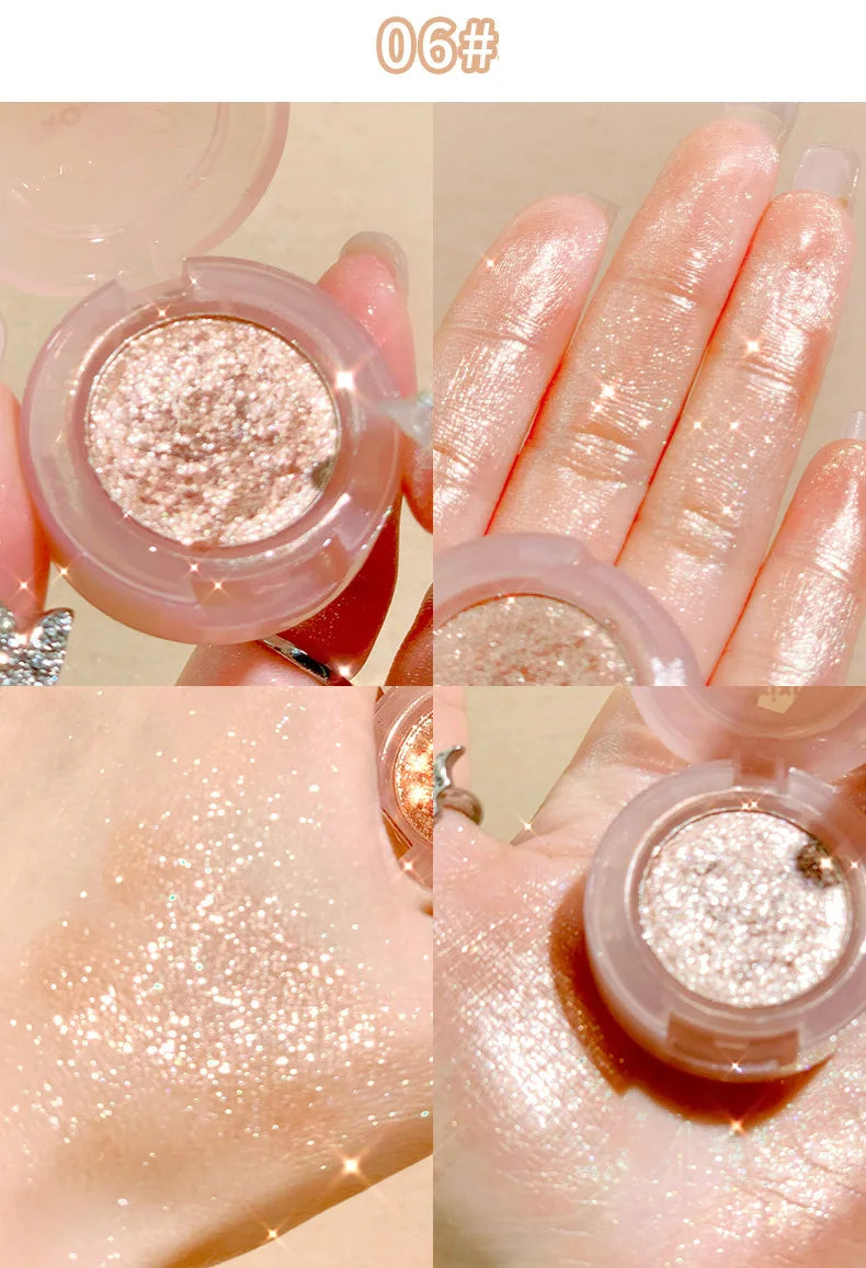 Diamond Glitter Monochrome Eyeshadow – Waterproof Long-Lasting Sparkle