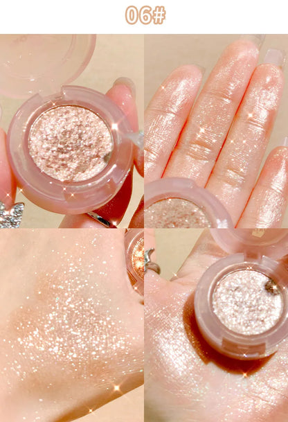 Diamond Glitter Monochrome Eyeshadow – Waterproof Long-Lasting Sparkle