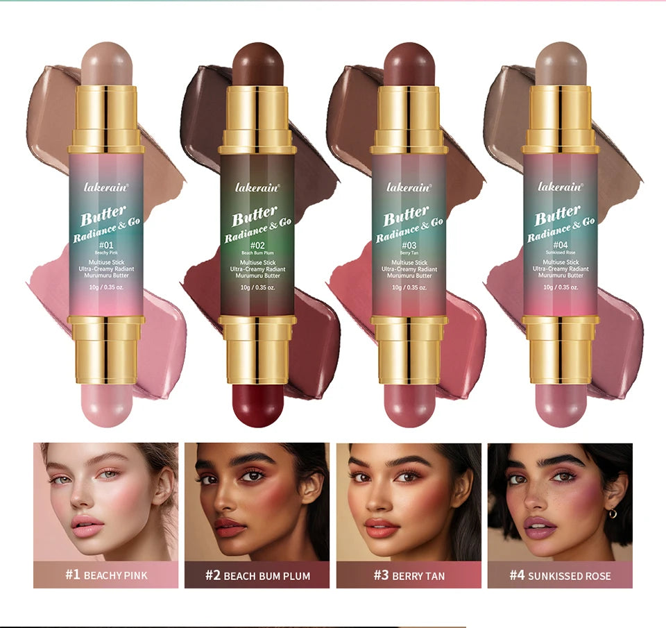 Butter Glow & Go Multiuse Stick – Dual-Ended Bronzer & Blush for Face, Eyes & Lips