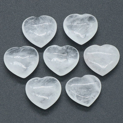 Natural Stone Heart Crystals – Rose Quartz, Amethyst & Gemstone Ornaments