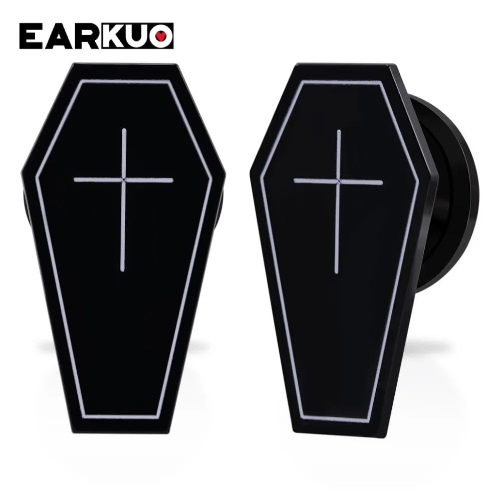 Acrylic Cat OUIJA Ear Plugs – Witch Poker Tunnels & Stretchers (2PCS)