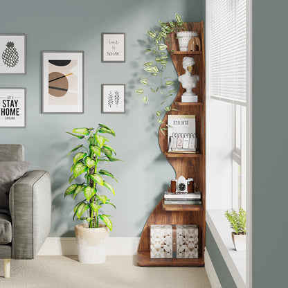 5-Tier Corner Bookshelf