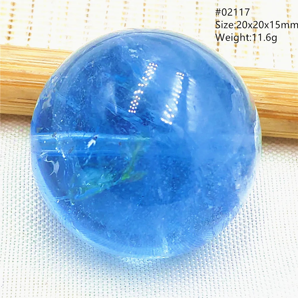 Natural Blue Topaz Quartz Pendant Necklace – Oval Healing Stone Jewelry