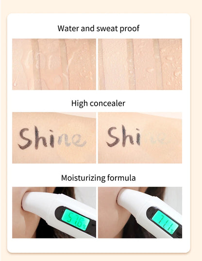 Whitening BB Cream Foundation – Air Cushion Concealer & Brightening Base