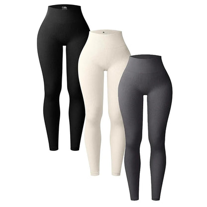 Seamless High-Waisted Yoga Pants – Slimming Sports Leggings
