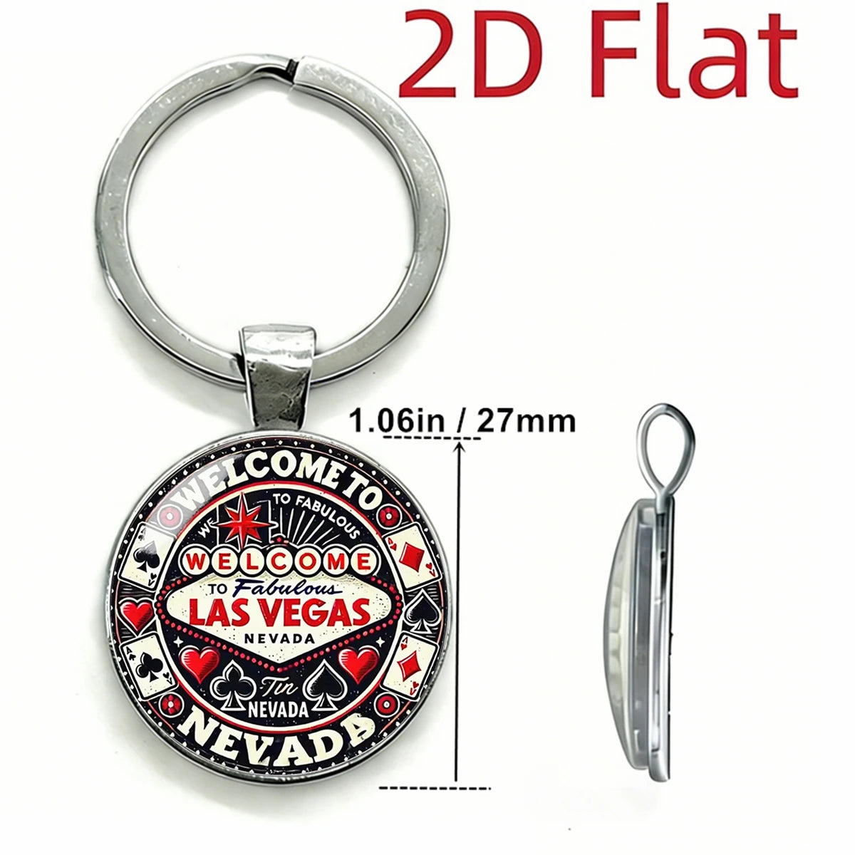 Vintage Las Vegas Welcome Keychain