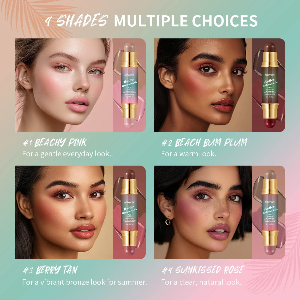 Butter Glow & Go Multiuse Stick – Dual-Ended Bronzer & Blush for Face, Eyes & Lips
