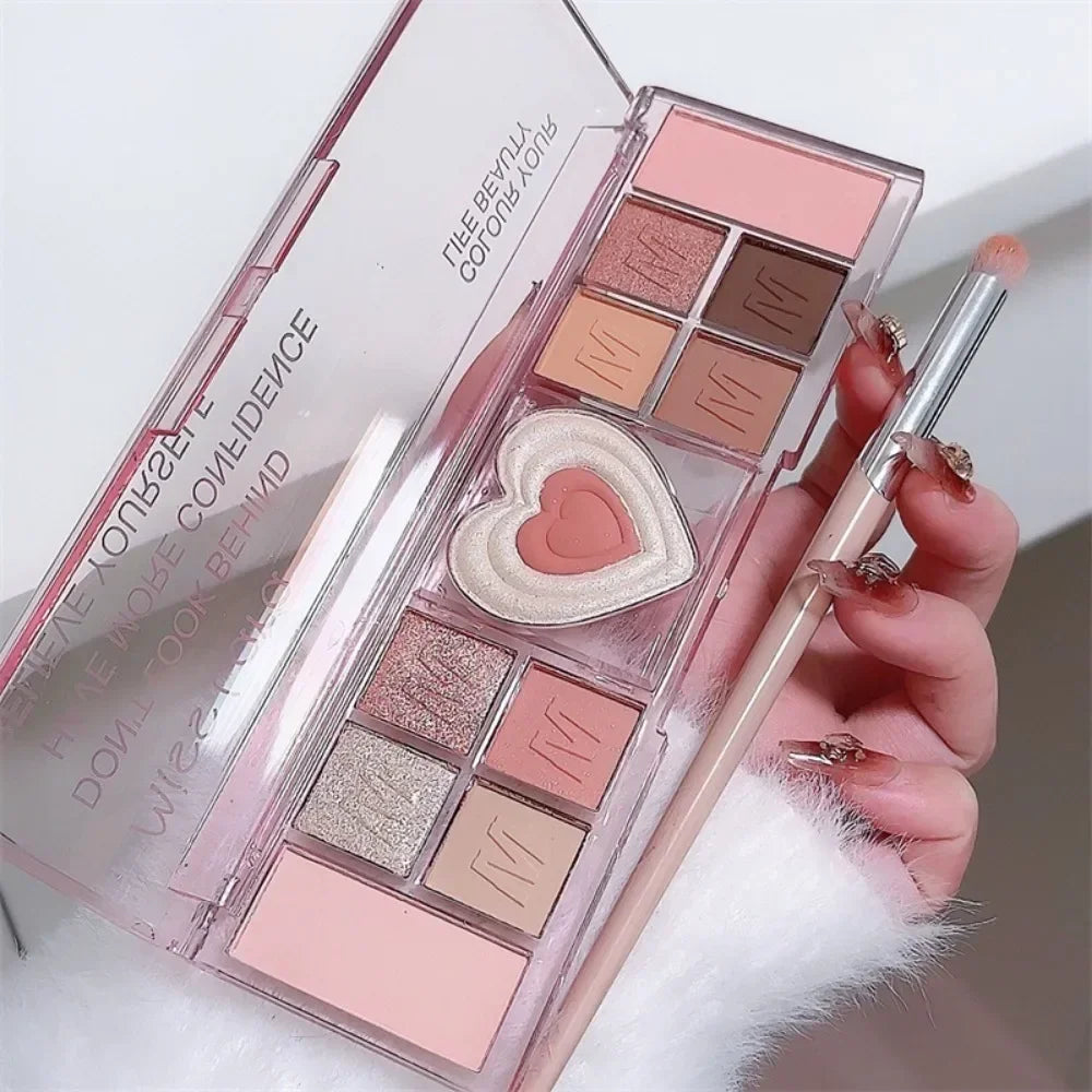 Love Heart 12-Color Pink Eyeshadow Palette