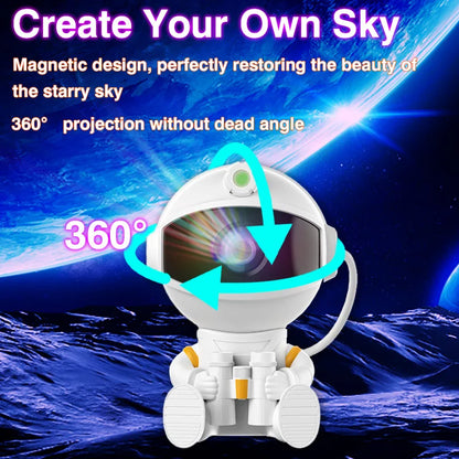Astronaut Galaxy Projector – Starry Nebula Night Light