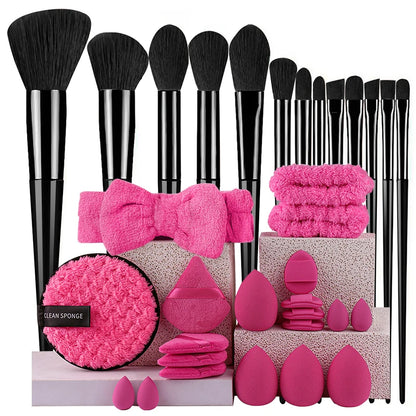 Professional Makeup Brush Set – 13pcs / 33pcs with Sponges & Tools