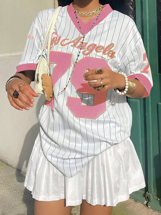 Los Angeles No.79 Oversized Football Jersey Tee