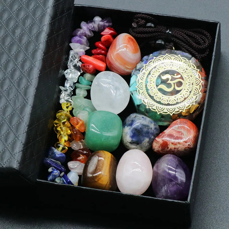 Chakra Yoga Reiki Stone Set – Natural Crystal Healing Collection
