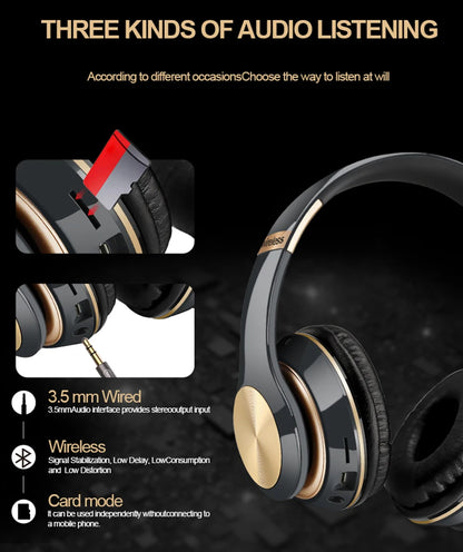 Foldable Bluetooth Sport Headphones – Bass, Comfort, &amp; Wireless Freedom