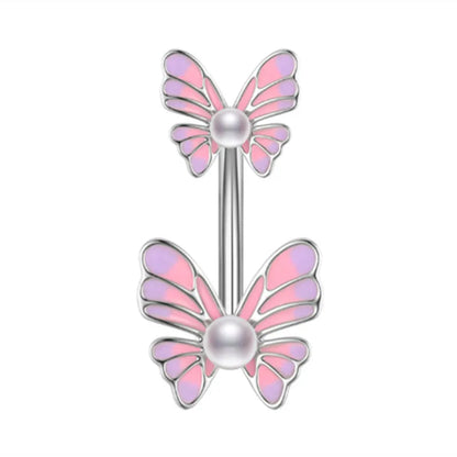 Heart-Shaped Navel Ring – 14G Water Drop Belly Button Piercing Jewelry