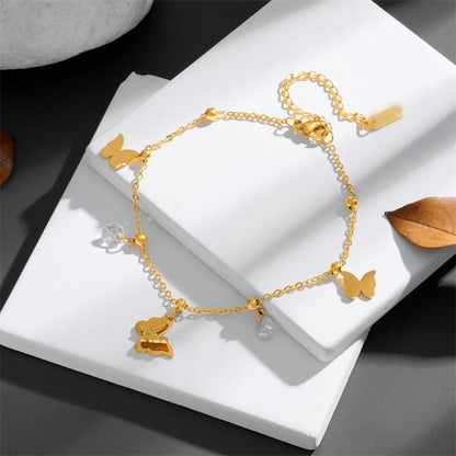 Chunky Figaro Chain Anklet – Unisex Stainless Steel Gold Anklet Jewelry (21+10cm)