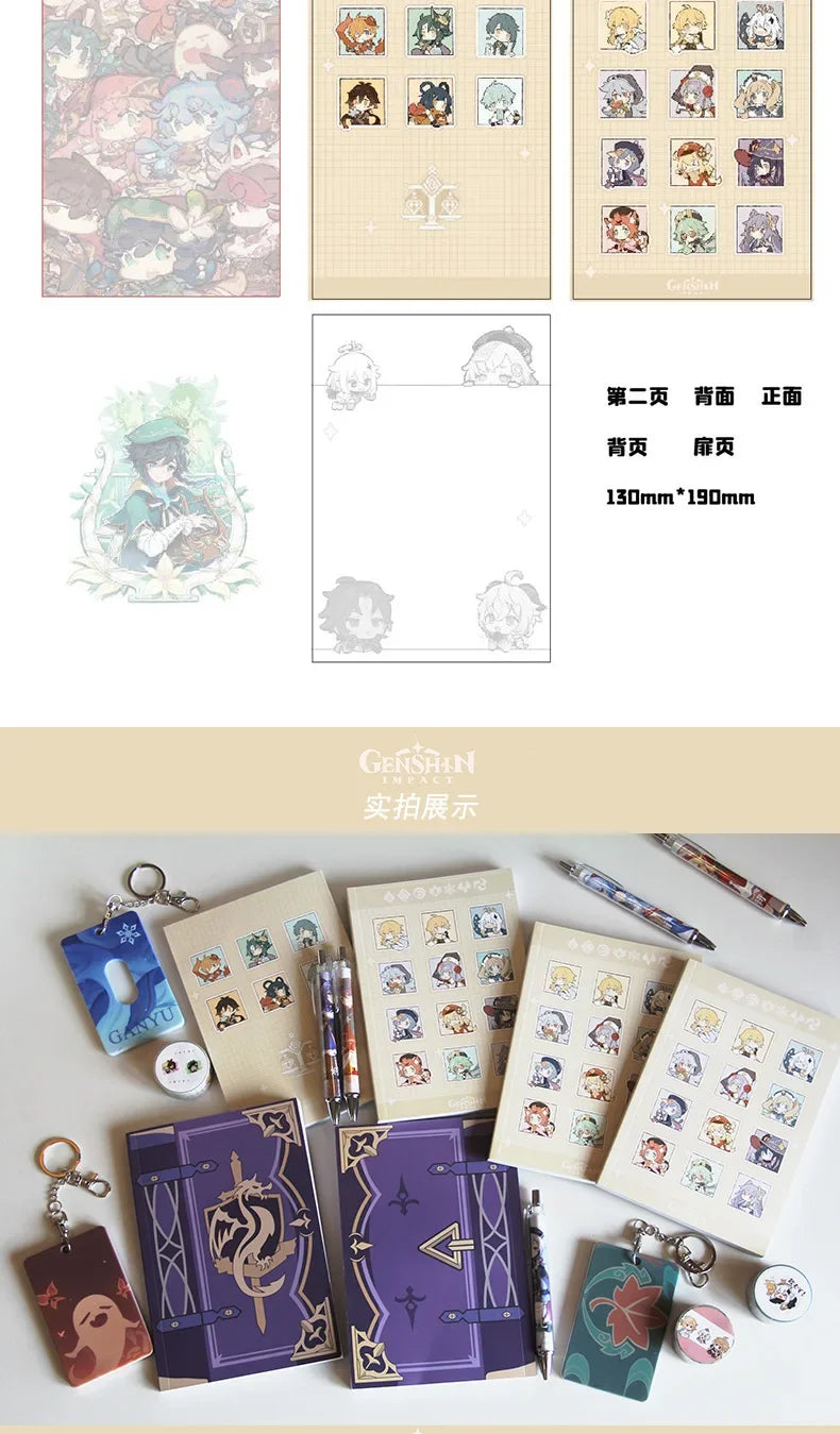 Genshin Impact Mona Notebook – Student Stationery, Cosplay Prop & Collector’s Gift